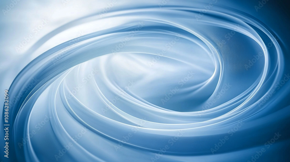 Poster swirling blue patterns create a calming effect in abstract art design at early morning light