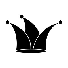 Joker cap icon, vector flat black simple illustration for web and app..eps