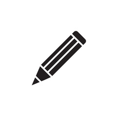 Pencil vector icon, vector flat black simple illustration for web and app..eps