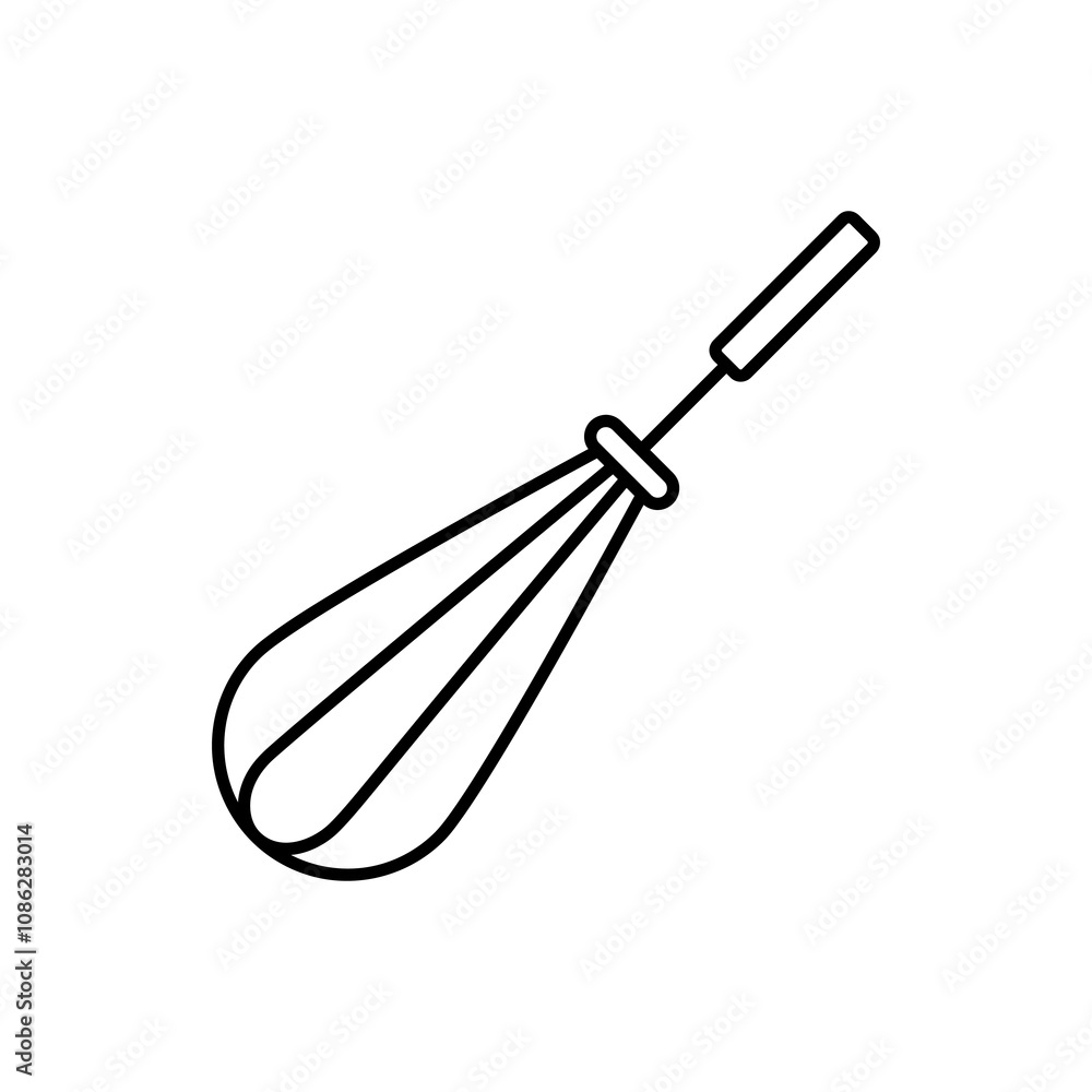 Poster whisk line icon. simple flat black trendy style illustration for web and app..eps