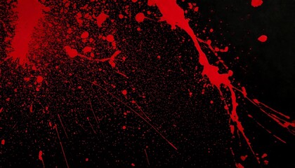 赤い飛び散るインクの芸術　黒背景