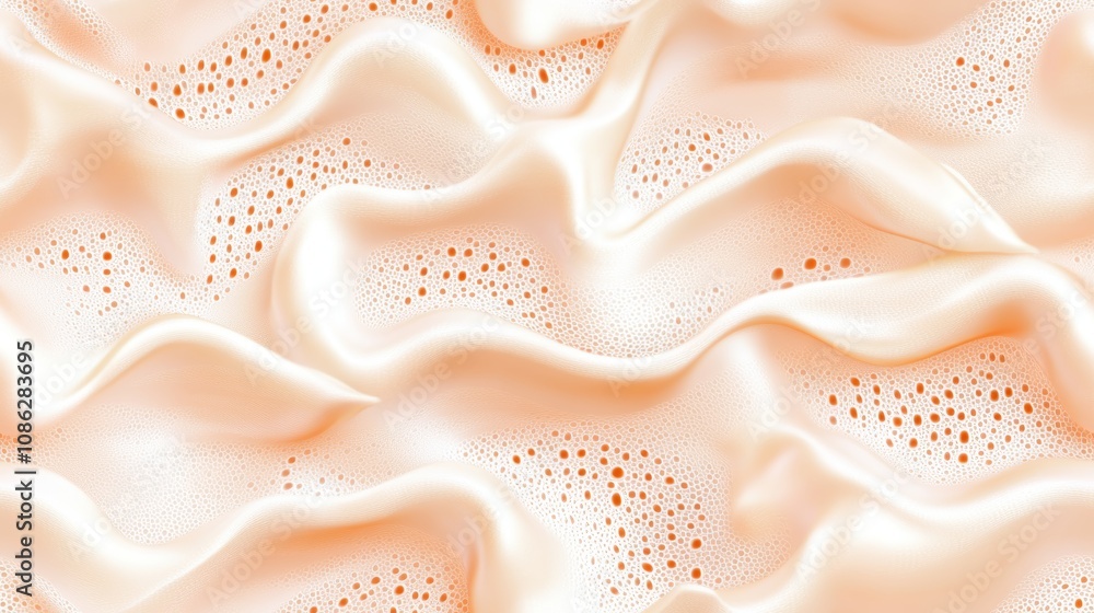 Poster a close-up view of delicate white fabric adorned with intricate dot patterns, showcasing texture and