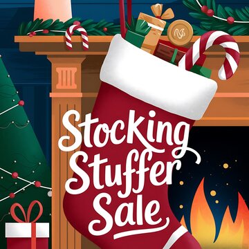 Christmas Stocking Stuffer Sale Festive Holiday Promotion