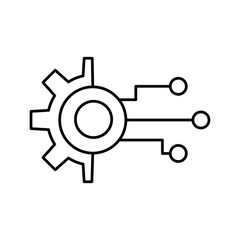 Obraz premium Digital Transformation line icon. vector flat black simple illustration for web and app..eps