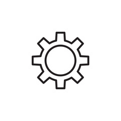 gear vector icon, vector flat black linear illustration for web and app..eps