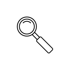 Magnifying glass line icon, Search, find symbol linear illustration for web and app..eps