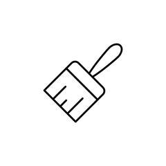 Paint brush line icon, vector simple flat linear illustration for web and app..eps