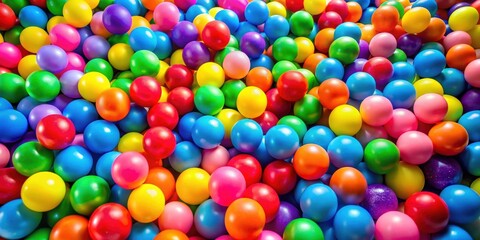 Obraz premium Colorful plastic balls in various sizes for play or decoration, plastic, color, balls, vibrant, fun, play, decoration, assorted