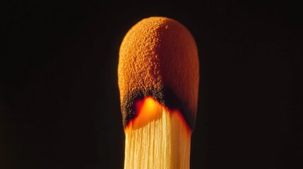 burning tip of an unlit match,