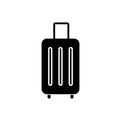 Baggage, luggage vector icon, simple flat black trendy style illustration for web and app..eps