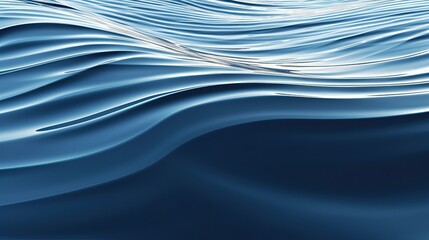 Close-up of smooth water ripples forming abstract wave patterns