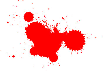 red watercolor brushed painting dropped splash splatter