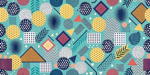 Naklejka premium Modern trendy creative memphis and biological patterns , modern, trendy, creative, memphis, biological, abstract, geometric