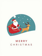 merry Christmas greeting card design for use with web, print or craft projects.