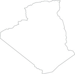 outer border outline map of Algeria