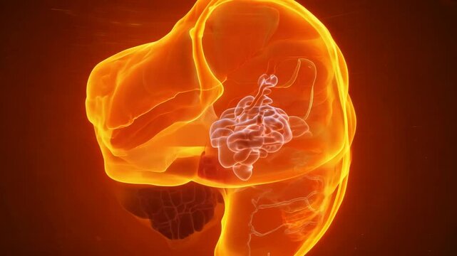Human Anatomy: Pancreas and Liver 3D Model