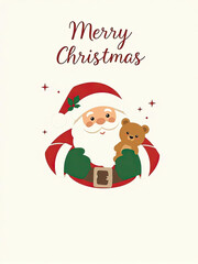 merry Christmas greeting card design for use with web, print or craft projects.