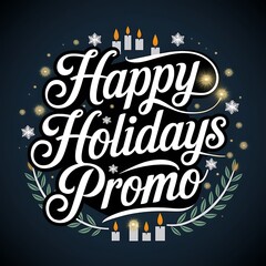 Obraz premium Happy Holidays Promo Festive Winter Season Greetings