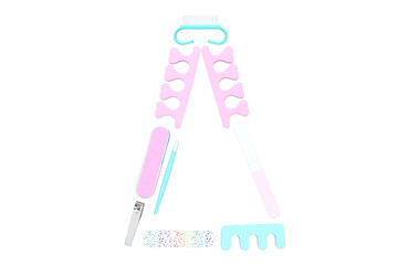 PNG, Christmas table setting, Christmas tree shape, isolated on white background.