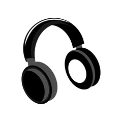 Illustration vector of headphones isolated on a blank background, can be edited and color changed.