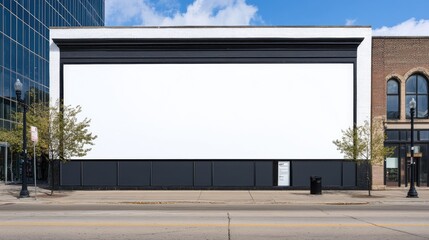 Obraz premium Blank Billboard on City Street, Perfect for Your Advertisement