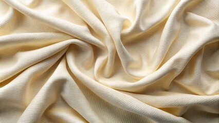 Obraz premium Textured ivory fabric with visible wrinkles and folds, wrinkled, textured, ivory, fabric, folds, creases, wrinkled fabric