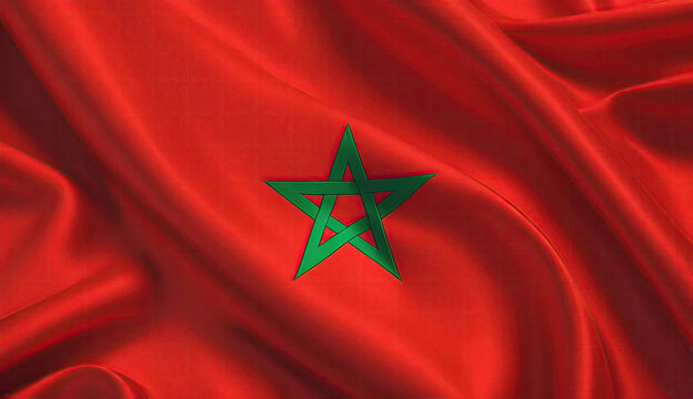 moroccan flag for national Day or Independence Day of morocco