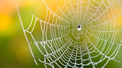 Naklejka premium Dewy Spider Web