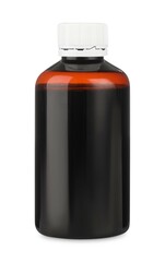 Medical bottle with medicine isolated on white