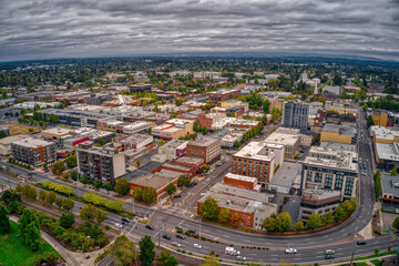 Aerial View of Salem, Oregon during Summer