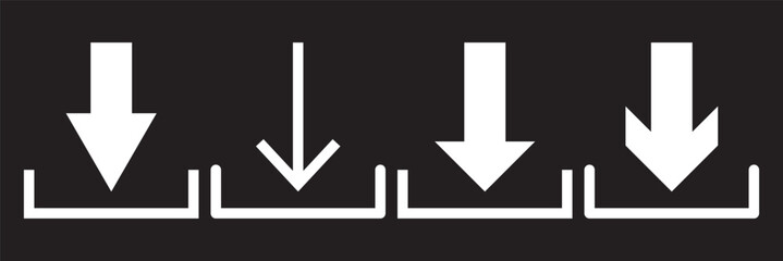 Download icon collection. Software download icon. Vector illustration.