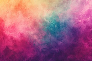 Obraz premium Abstract colorful watercolor background with a gradient of yellow, orange, pink, blue, and purple.