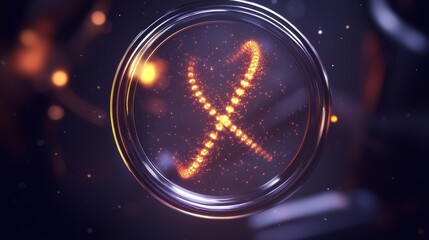 Microscope displaying intricate genetic modification process, symbolizing advanced scientific research and potential for biotechnology breakthroughs.