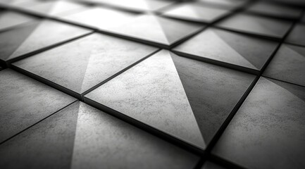 Abstract grayscale textured triangular pattern.