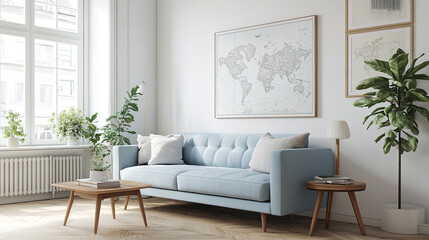 Fototapeta premium Minimalist home decor. Modern Living Room Interior Design. Luxury Living Room. Modern bright interior. Home Interior. Interior of living room with furniture. Interior Design. Modern minimalist 