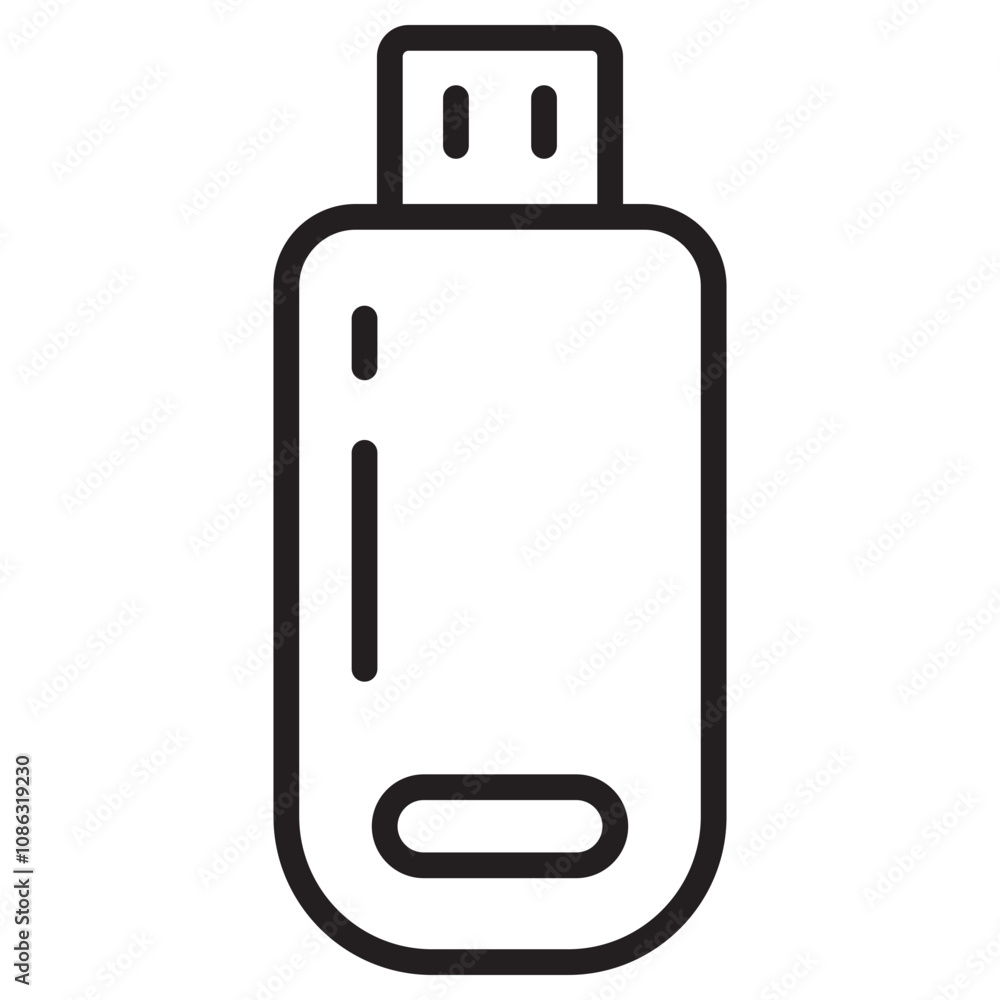 Canvas Prints usb drive icon with outline style