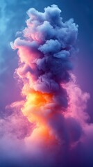 Naklejka premium Vibrant, swirling clouds of color creating a stunning visual effect.