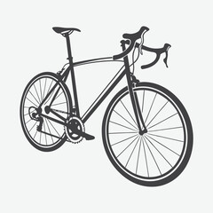 Obraz premium Bicycle Silhouette Vector Illustration Isolated on White Background for Design and Creative Projects