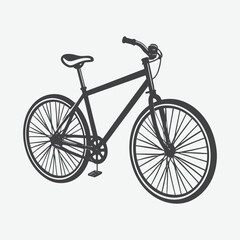 Bicycle Silhouette Vector Illustration Isolated on White Background for Design and Creative Projects