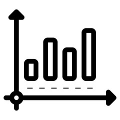 statistical bar graph icon