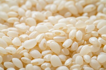 Close-up shot of uncooked white rice.