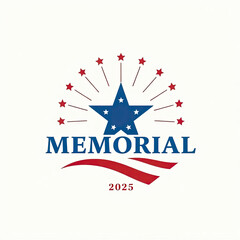 Obraz premium Square Memorial Day Design for web, print or creative projects