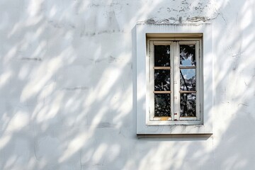 Abstract Window Shadow On White Wall