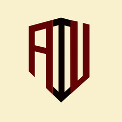 AIV creative minimalist letter logo. AIV unique vector initials alphabet letter logo design