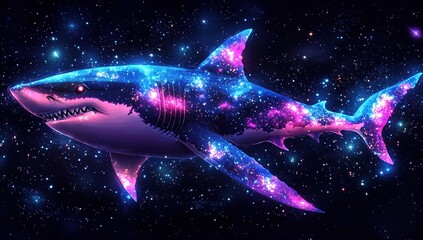 Cosmic Shark: A Stellar Predator in the Galaxy's Embrace