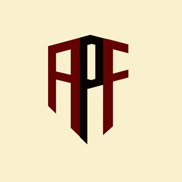 APF creative minimalist letter logo. APF unique vector initials alphabet letter logo design