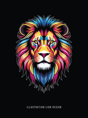 Modern Bold Lion Illustration Artwork