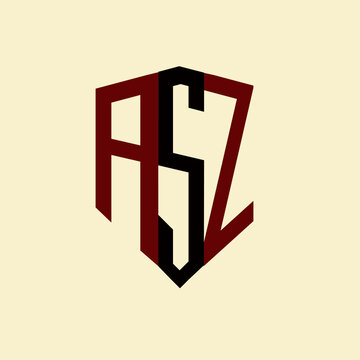 ASZ creative minimalist letter logo. ASZ unique vector initials alphabet letter logo design