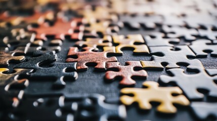 Describe the process of assembling a complicated puzzle with intricate pieces.