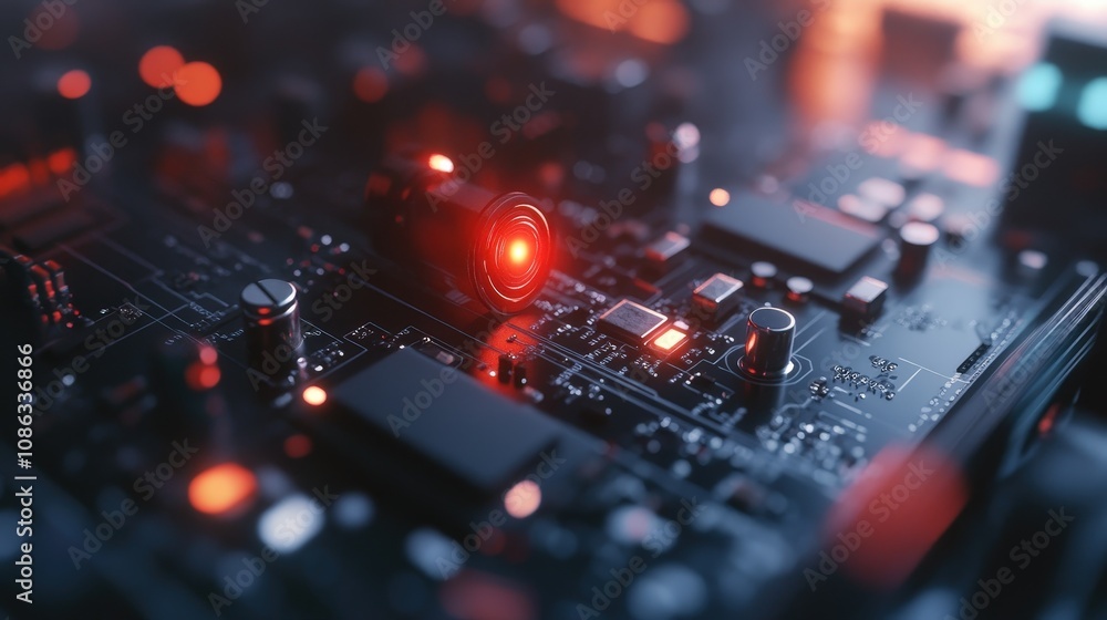 Poster detailed view of quantum gates on a processor, showing the foundational elements that process quantu